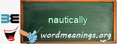 WordMeaning blackboard for nautically